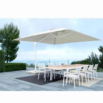 3x3 udendørs paraply i hvid aluminium og polyester - Fasma
