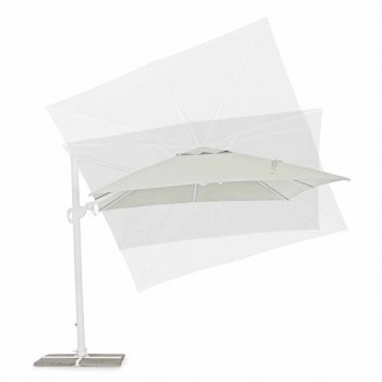 3x3 udendørs paraply i hvid aluminium og polyester - Fasma