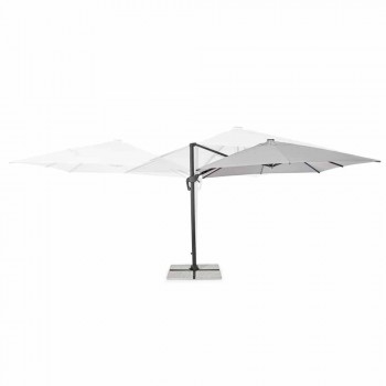 3x3 udendørs paraply i grå polyester og antracitfarvet aluminium - Coby