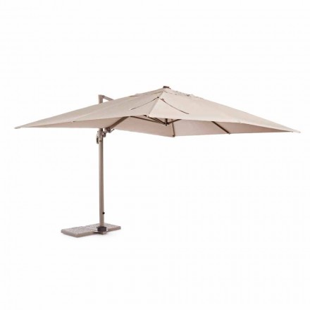 3x4 udendørs paraply med sandfarvet polyester - flamingodug Viadurini