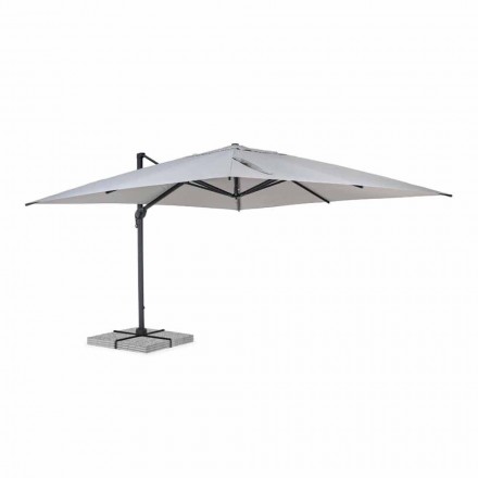 Udendørs paraply 4x4 i lysegrå polyester og aluminium - Daniel Viadurini