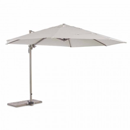 Udendørs paraplydiameter 3,5m i polyester med aluminiumsstang - Linfa Viadurini