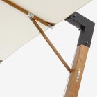 Udendørs paraply i træ og Ecru Polyester 3x4, Homemotion - Passmore Viadurini