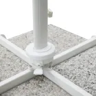 Udendørs paraply i polyester med hvid aluminiumsstruktur - Zinica Viadurini