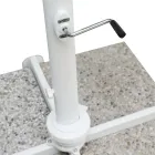 Udendørs paraply i polyester med hvid aluminiumsstruktur - Zinica Viadurini