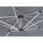 4x4 haveparaply med mørkegrå klud og anodiseret struktur - Daniel Viadurini