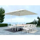 4x4 haveparaply med naturfarvet polyesterstof - Fasma Viadurini