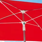 Haveparaply med struktur i stribet aluminium og stof - Renaud Viadurini