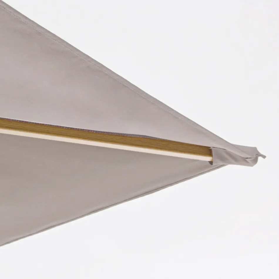 Haveparaply med Dove Grey Polyester Canvas 3x4 m, Homemotion - Lucius Viadurini