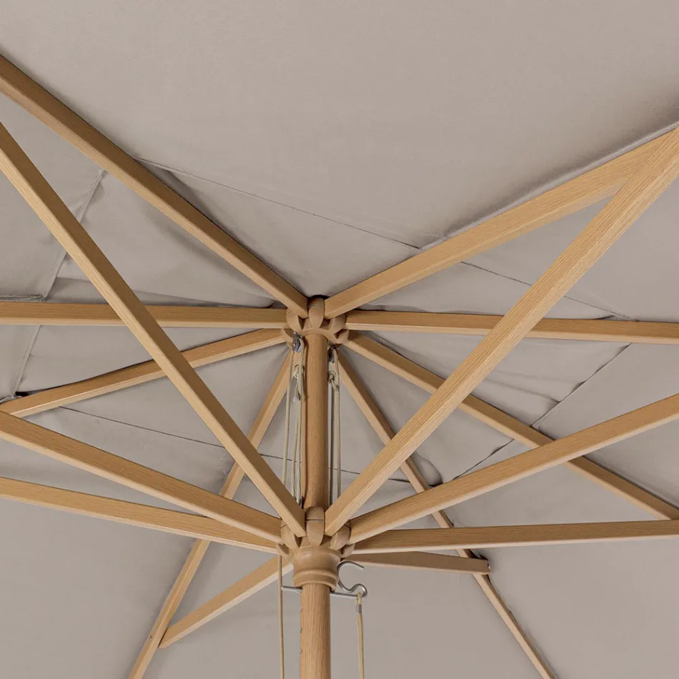 Haveparaply med Dove Grey Polyester Canvas 3x4 m, Homemotion - Lucius Viadurini