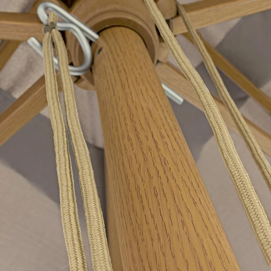 Haveparaply med Dove Grey Polyester Canvas 3x4 m, Homemotion - Lucius Viadurini