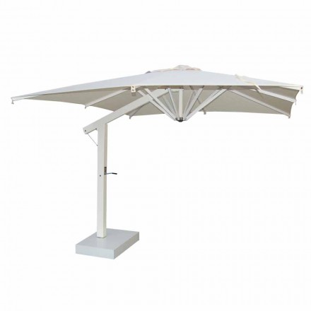Haveparaply i hvid eller antracit aluminium 300x200 cm - Lapillo Viadurini