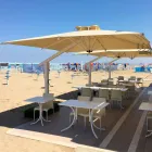 Haveparaply i hvid eller antracit aluminium 300x300 cm - Lapillo Viadurini