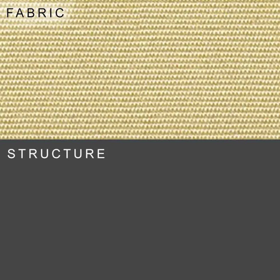 Haveparaply i akrylstof og aluminium fremstillet i Italien - Solero Viadurini