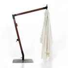 Massivt træ paraply med PVC-belagt polyester baldakin - Devoir Viadurini