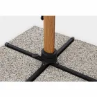 3x3 udendørs paraply i aluminium med beige polyesterstof - Leano Viadurini