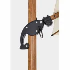 3x3 udendørs paraply i aluminium med beige polyesterstof - Leano Viadurini