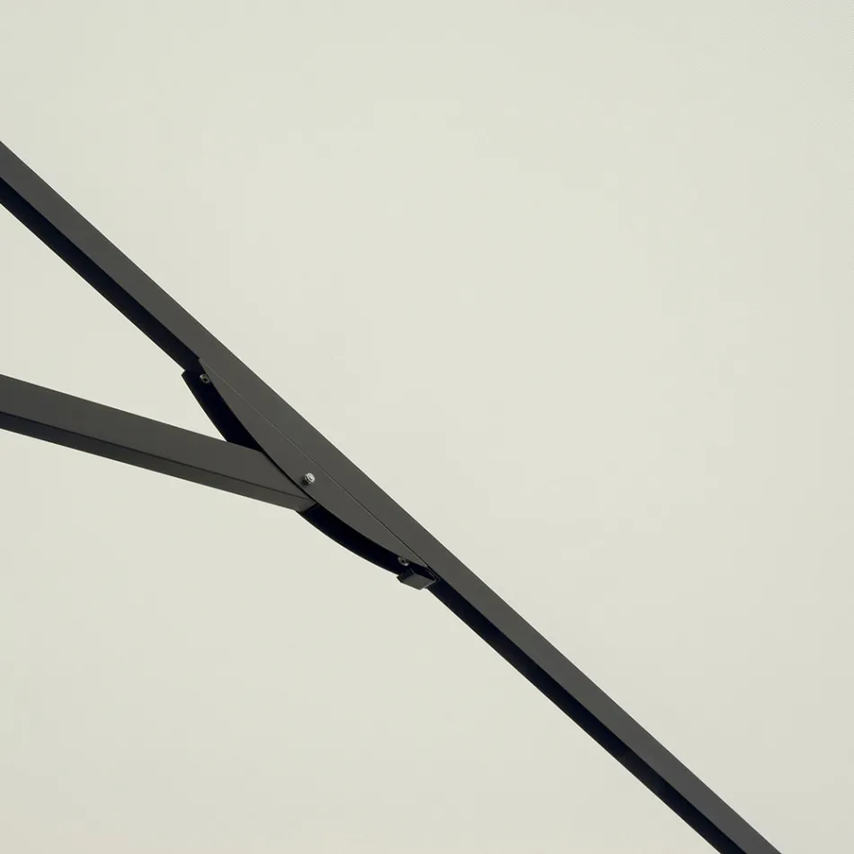 3x3 meter firkantet paraply i harpiksbelagt polyester - Arbor Viadurini