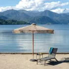 Rund Ø 2,5 meter Netparaply med Frynser - Sol Viadurini