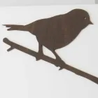 Hvid vægur med trædyrdekorationer Moderne design - spænding Viadurini