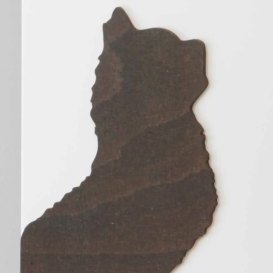 Hvid vægur med trædyrdekorationer Moderne design - spænding Viadurini