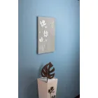 Rektangulær brun og pleksiglas design vægur - Silene Viadurini