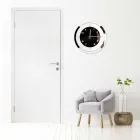 Vægur i hvid træ og bronzerdekorationer af moderne design - Mavia Viadurini