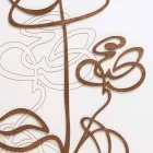 Hvid firkantet vægur med moderne rosedekoration - snedrop Viadurini