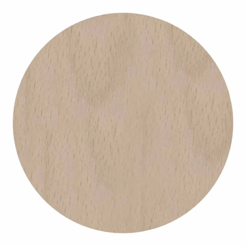 Vægur i lyst eller mørkt træ med et moderne blomsterdesign - Aquilegia Viadurini