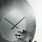 Cinzia - Hamret Bagside-Forsølvet Smeltet Glas Vægur Fremstillet i Italien Viadurini