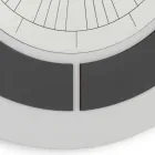 Ur med relieframme og polypropylen med forskellige farver - Lunarium Viadurini