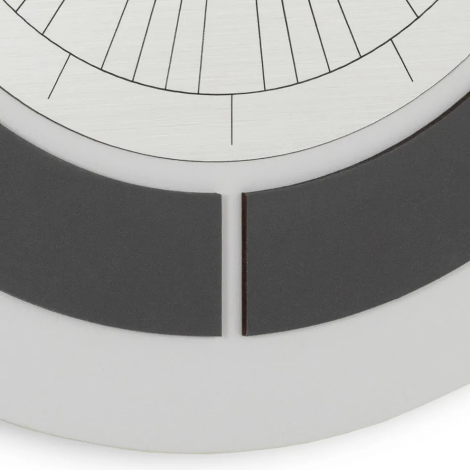 Ur med relieframme og polypropylen med forskellige farver - Lunarium Viadurini