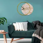 Ur med træ og trykt panel lavet i Italien - Malawi Viadurini