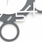 Vægur i stort og moderne design i hvidt og gråt træ - cifret Viadurini