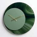 50 cm rundt grønt vægur i trykt methacrylat fremstillet i Italien - Verdia