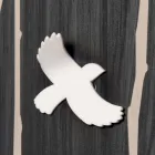 Vægur af træ med tredimensionelle designdekorationer - Forrest Viadurini