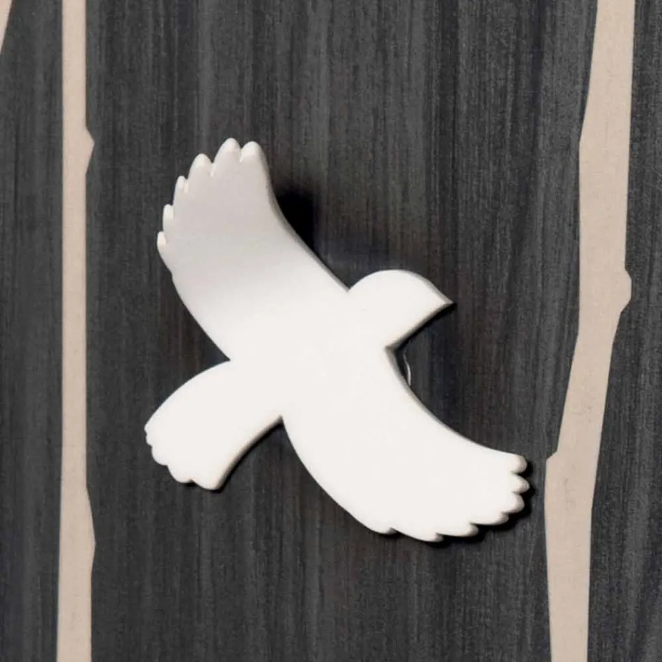 Vægur af træ med tredimensionelle designdekorationer - Forrest Viadurini