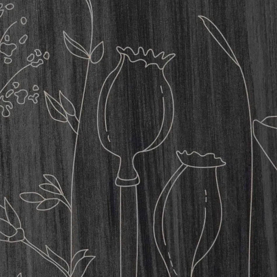 Moderne rundt design trævægur og lasergravering - Florinto Viadurini