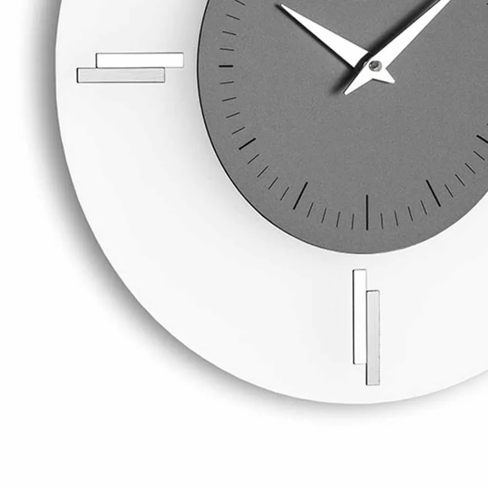 Rundt vægur i methacrylat og aluminium fremstillet i Italien - Syrien Viadurini