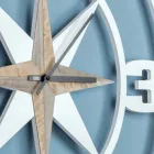 Stort væguredesign i Lurvet hvidt og brunt træ - hængsel Viadurini