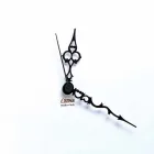 Stort firkantet vægur i hvidt træ med blomst - Florello Viadurini