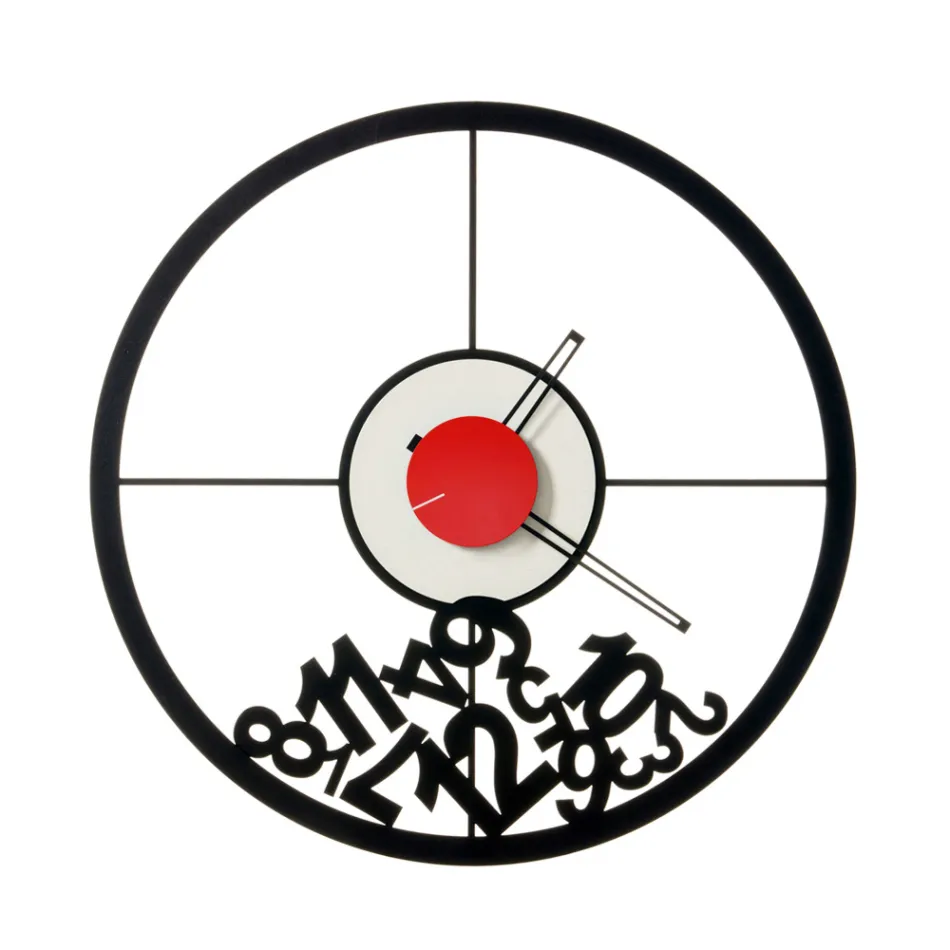 Ur lavet af jern med faldne tal lavet i Italien - Vædderen Viadurini