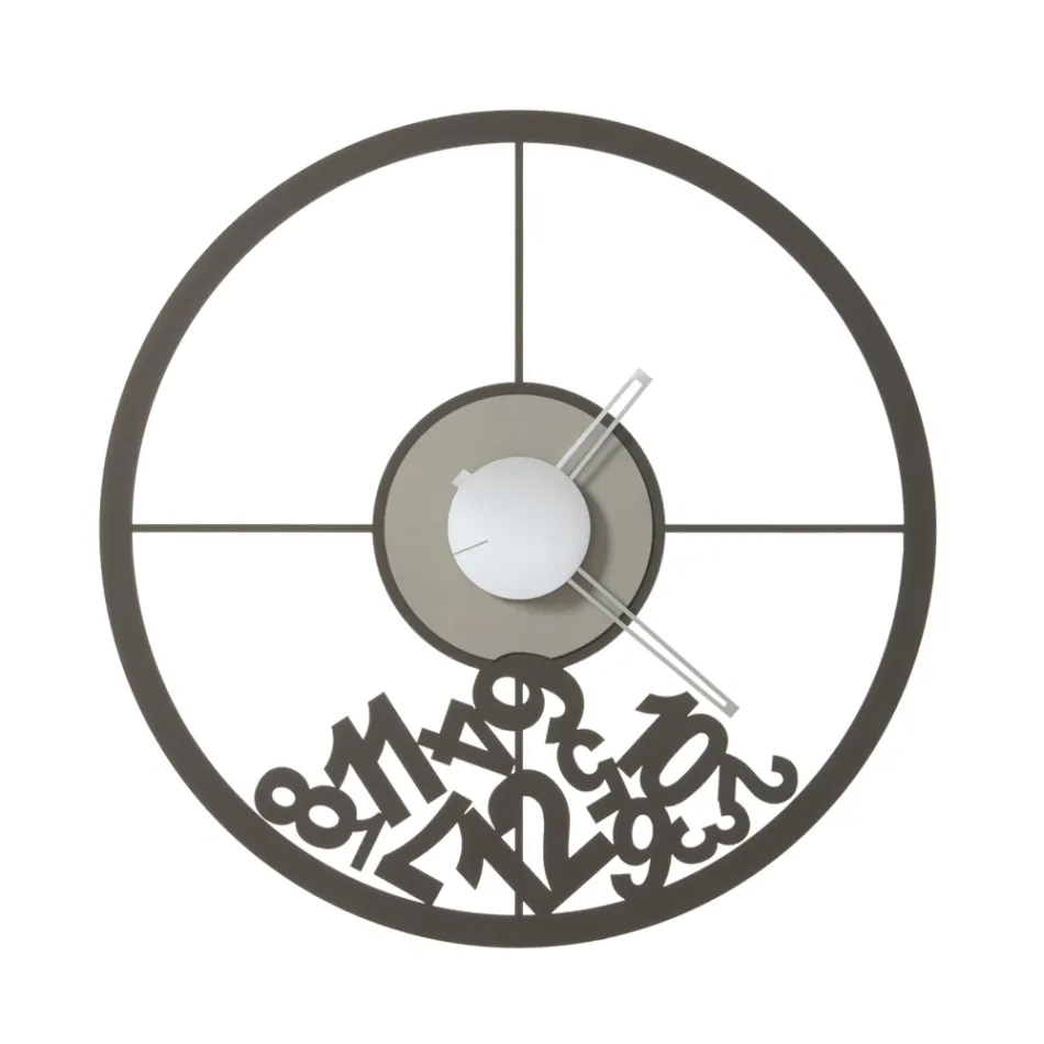 Ur lavet af jern med faldne tal lavet i Italien - Vædderen Viadurini