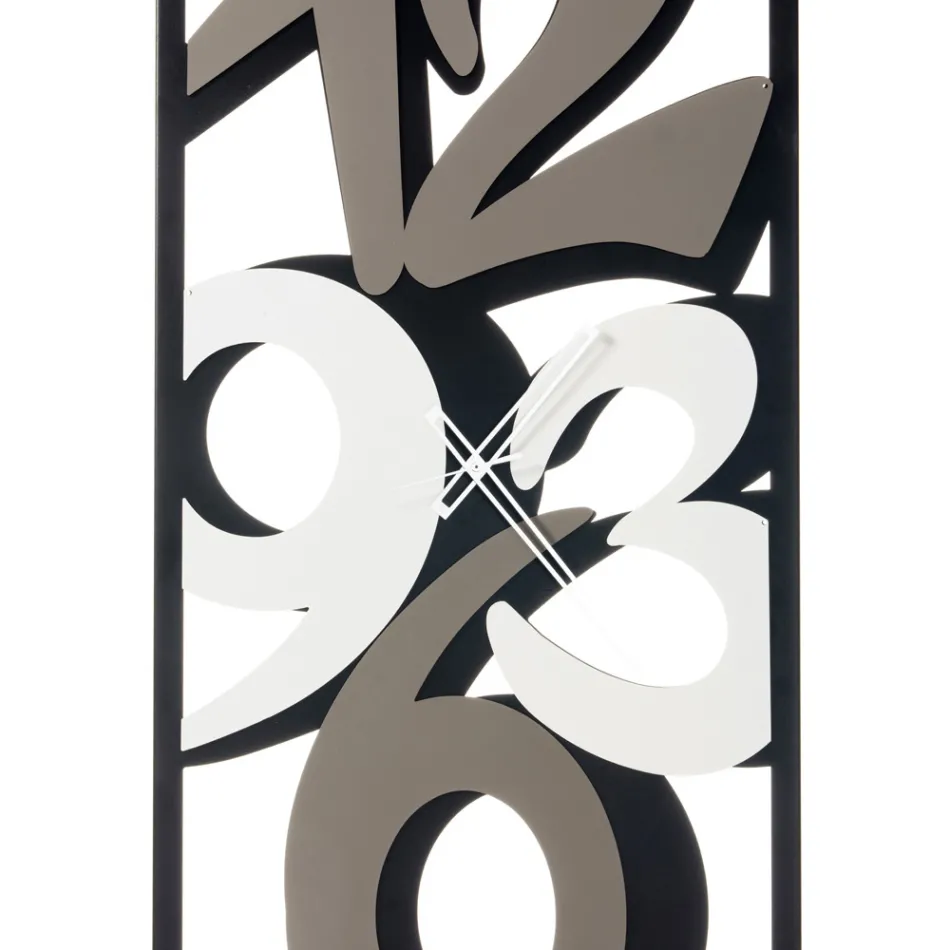 Ur lavet af jern med store tal lavet i Italien - Akvarium Viadurini