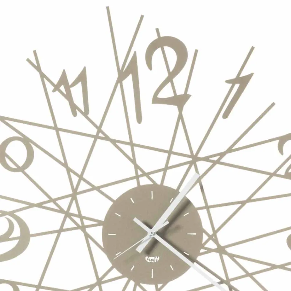 Rund jerndesign vægur lavet i Italien - Kombo Viadurini