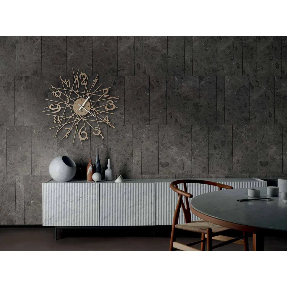 Rund jerndesign vægur lavet i Italien - Kombo Viadurini