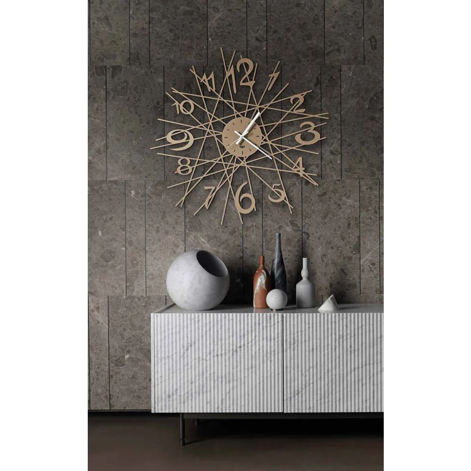 Rund jerndesign vægur lavet i Italien - Kombo Viadurini