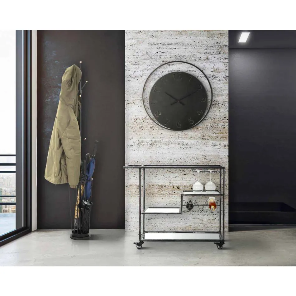 Rundt vægur Diameter 60 cm Moderne jern - Beatrix Viadurini