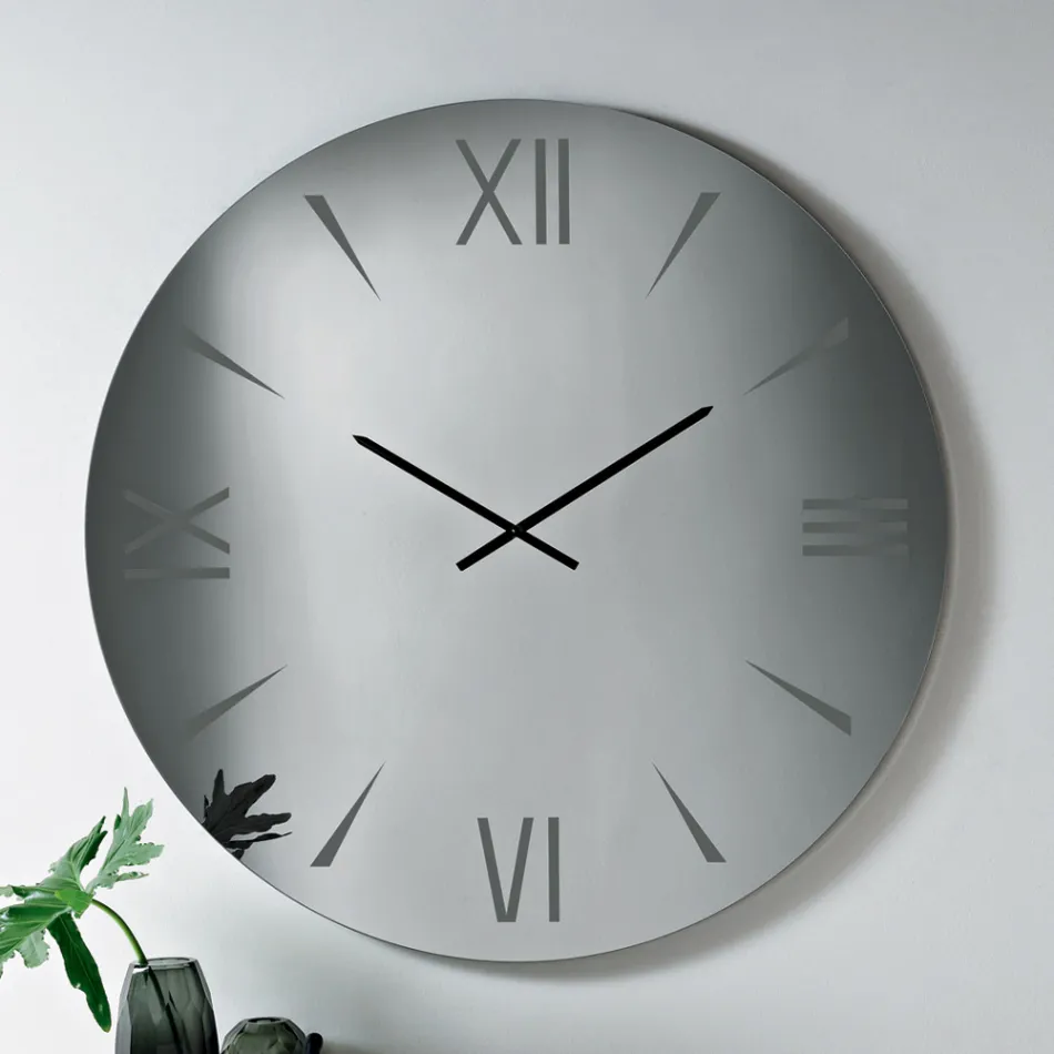 Rundt spejlglasur med lasergraverede tal - Clelia Viadurini