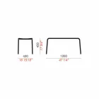 Lav bænk i udendørs malet aluminium, fremstillet i Italien - Sybella Viadurini